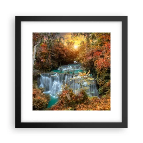 Poster in einem schwarzem Rahmen - Versteckter Schatz des Waldes - 30x30 cm