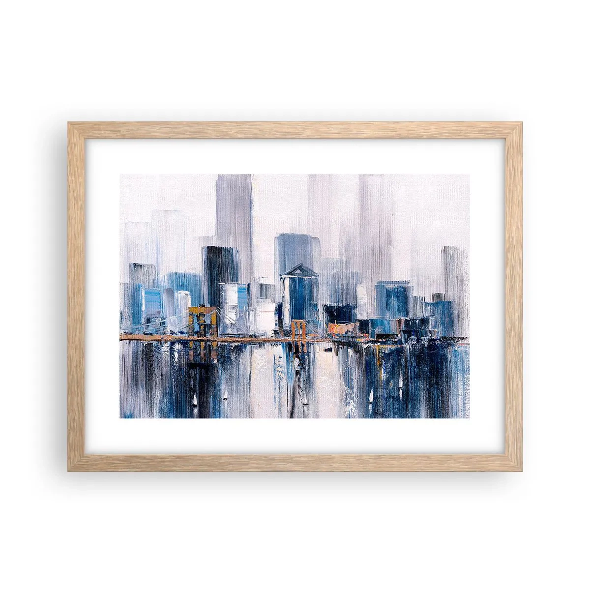 Poster in einem Rahmen aus heller Eiche - New Yorker Eindruck - 40x30 cm