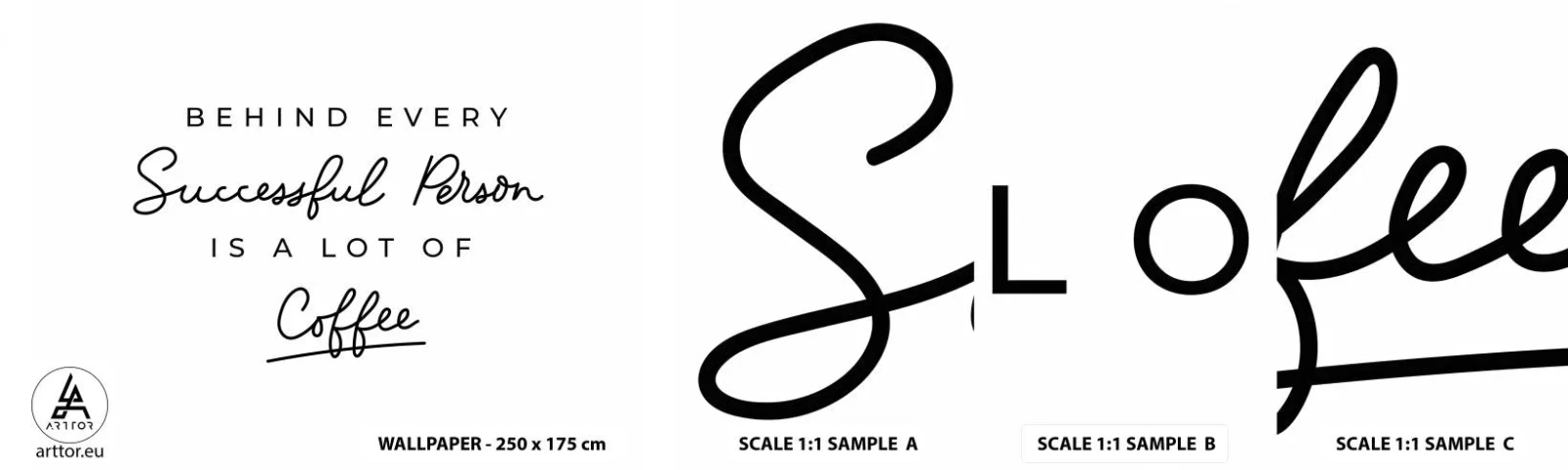 Fototapeten Muster Selbstklebend Deluxe Sticker - Erfolgsgeheimnis - Typografie, Bejahung, Maxime - 100x30 cm