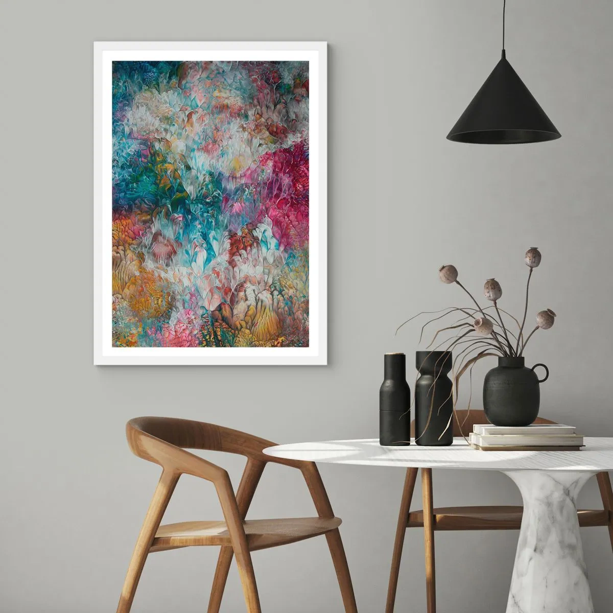 Poster in einem weißen Rahmen - In voller Blüte - 70x100 cm