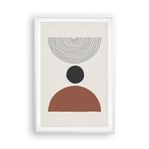 Poster in einem weißen Rahmen - Das Zentrum der Aufmerksamkeit - 61x91 cm