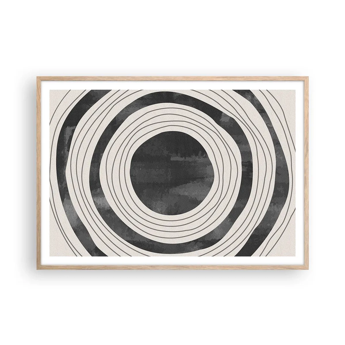 Poster in einem Rahmen aus heller Eiche - Auf den Punkt gebracht - 100x70 cm