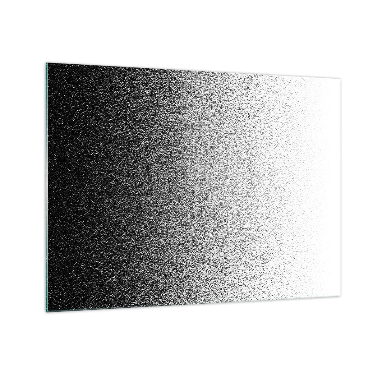 Glasbild - Bild auf glas - Schwarz-Weiß-Farbverlauf mit Körnigkeits- und Lichteffekten - 70x50cm - Dem Licht entgegen - Moderne Wanddekoration für Wohnzimmer und Schlafzimmer ARTTOR