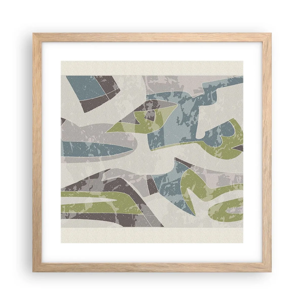 Poster in einem Rahmen aus heller Eiche - Komposition hinter dem Glas - 40x40 cm