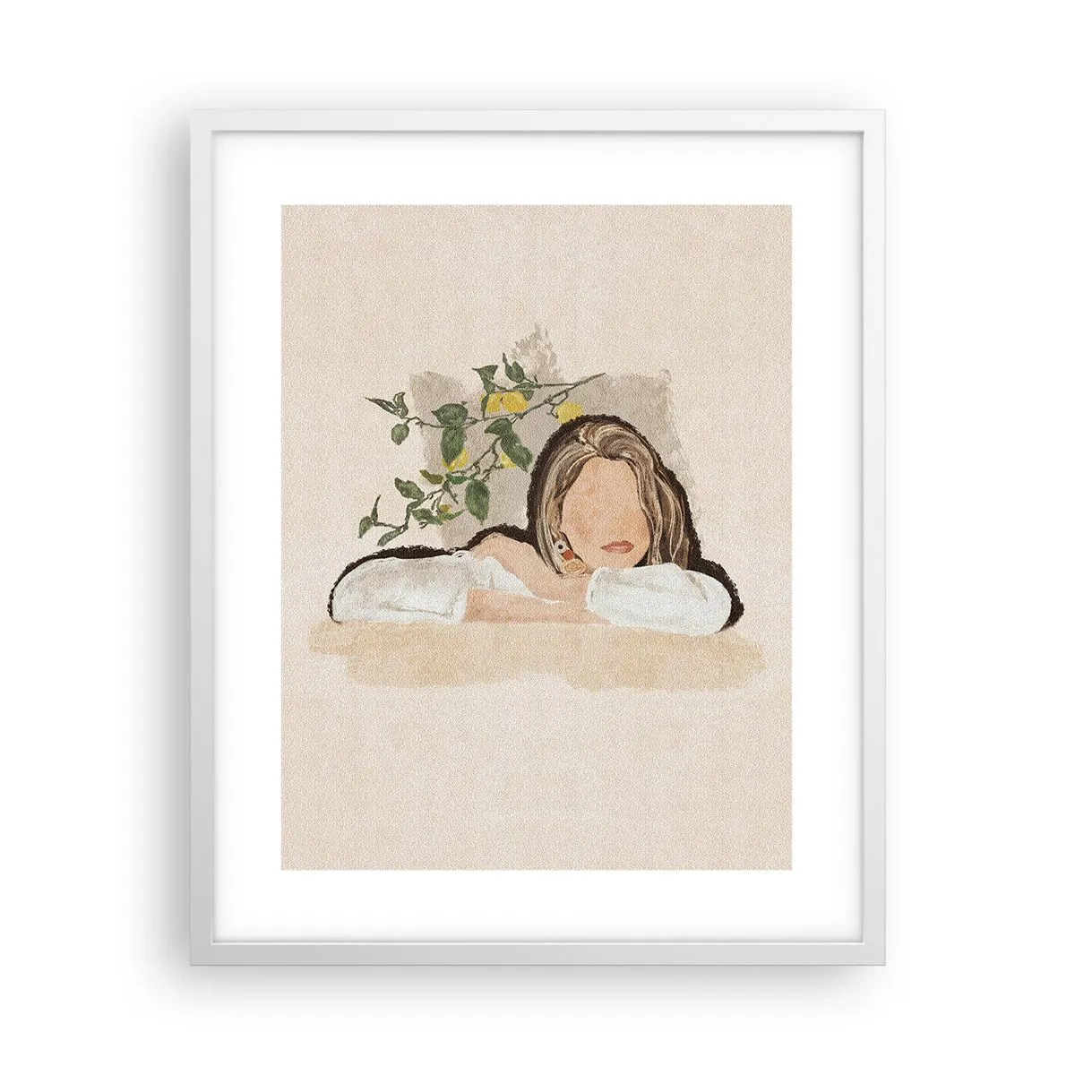 Poster in einem weißen Rahmen - Südländische Schönheit - 40x50 cm