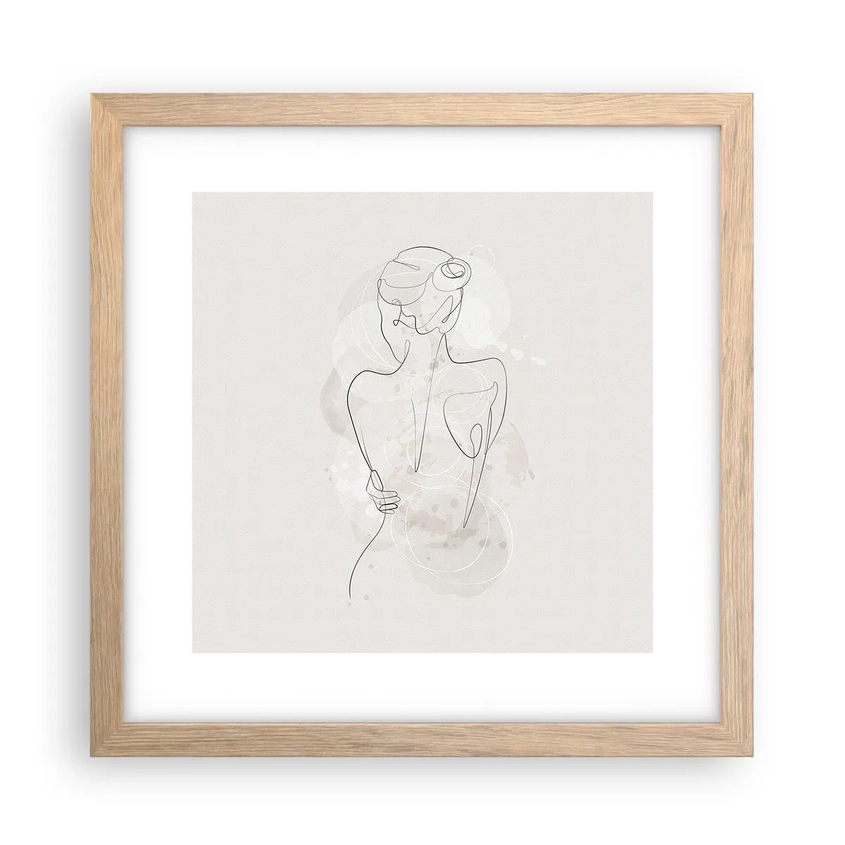 Poster in einem Rahmen aus heller Eiche - Wie ein sensibles Instrument - 30x30 cm