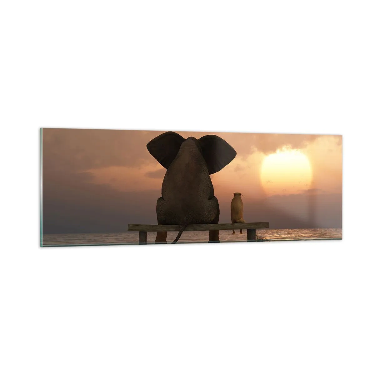 Glasbild - Bild auf glas - Es tut gut zusammen zu schweigen - 90x30 cm