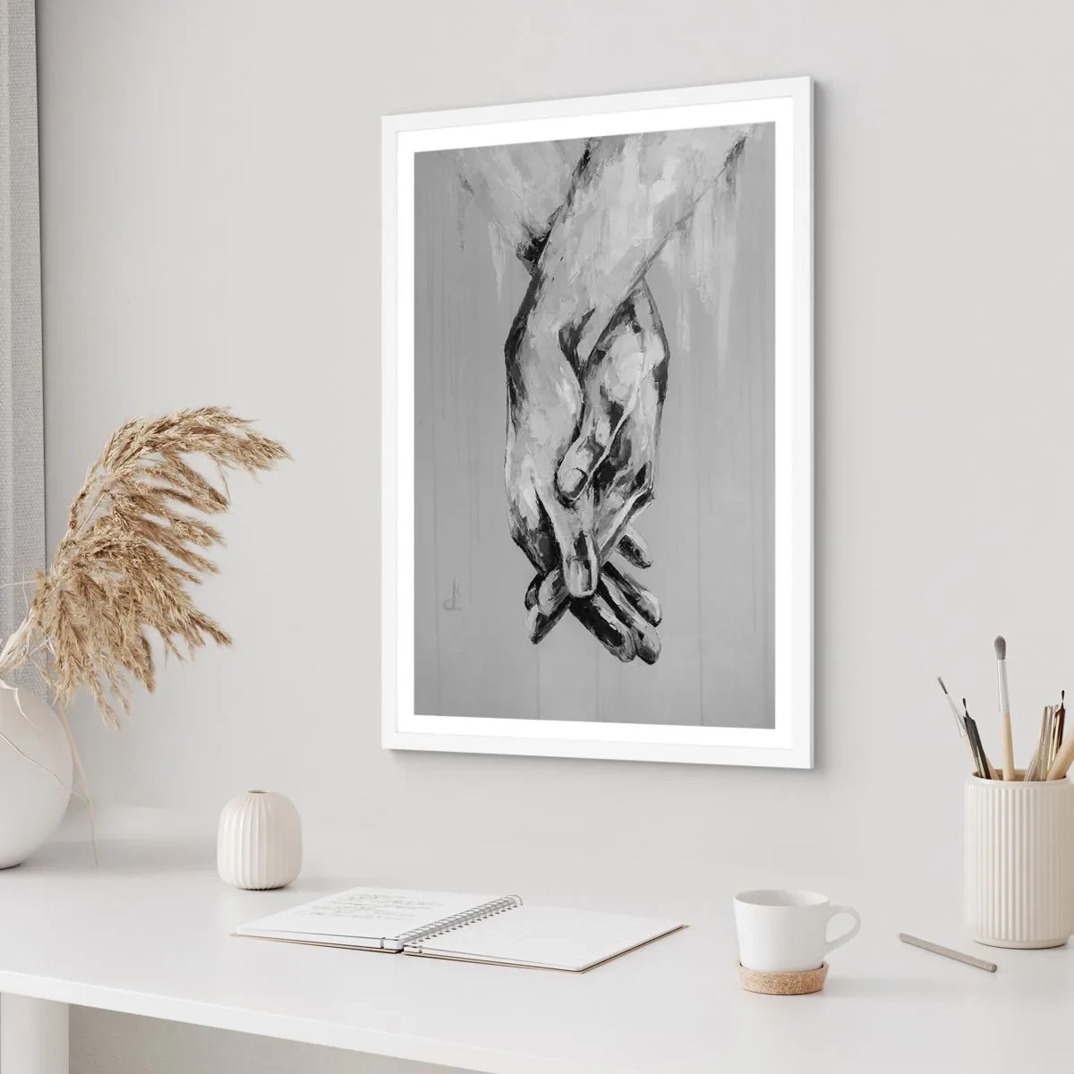 Poster in einem weißen Rahmen - Anfang… - 50x70 cm