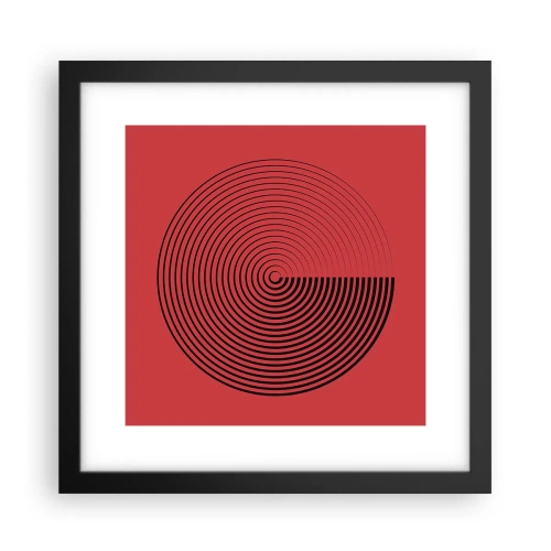 Poster in einem schwarzem Rahmen - Kreisbewegung - 30x30 cm