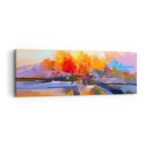 Bild auf Leinwand - Leinwandbild - Der Herbst ist geworden - 90x30 cm