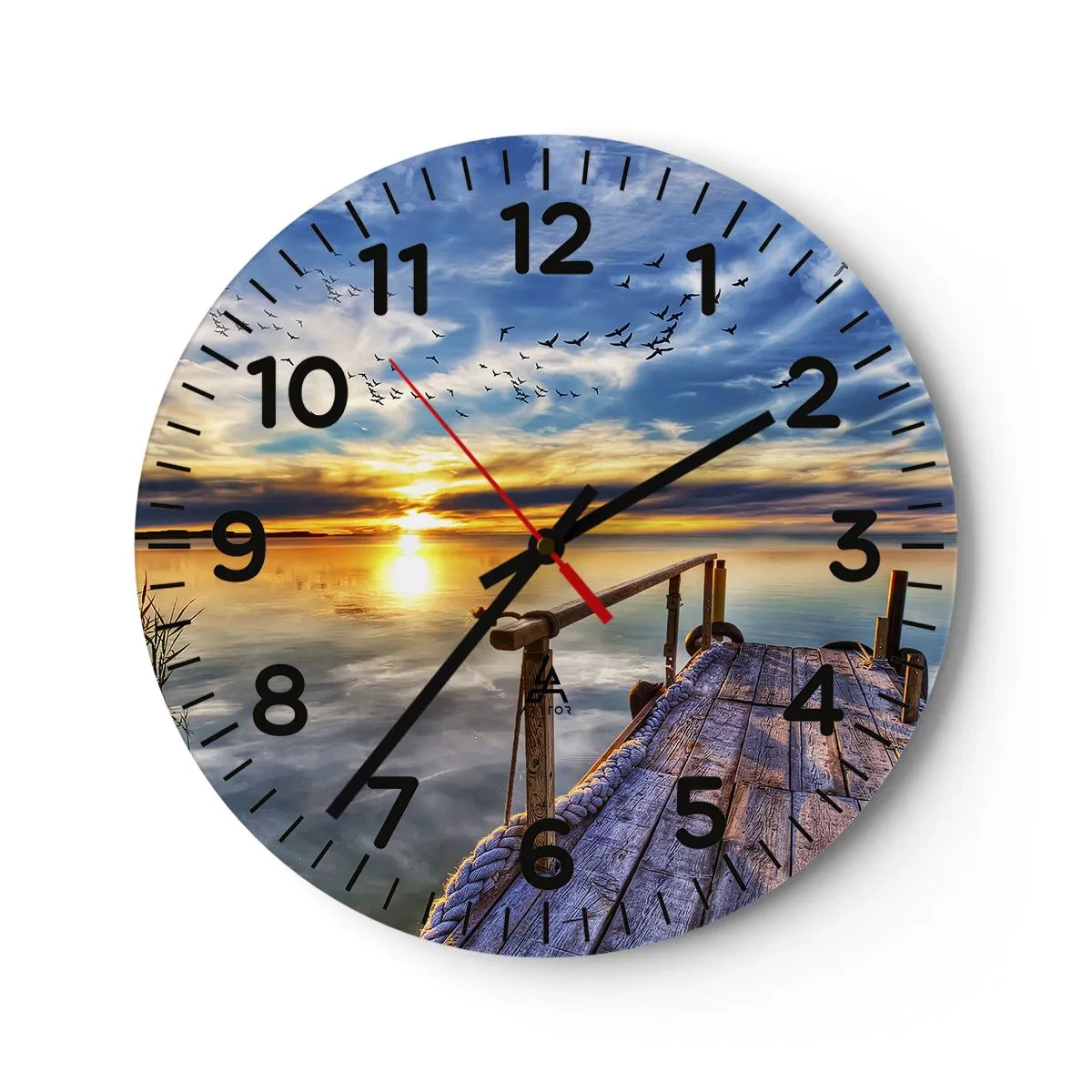 Wanduhr - Glasuhr - Der Wind geht zur Ruhe - 30x30 cm