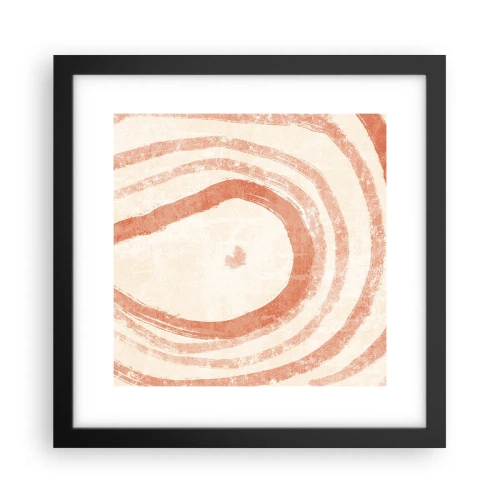 Poster in einem schwarzem Rahmen - Korallenkreise – Komposition - 30x30 cm