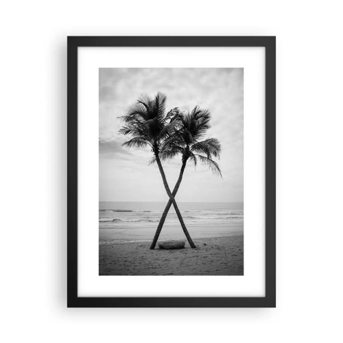 Poster in einem schwarzem Rahmen - Sie spürte eine Präsenz - 30x40 cm