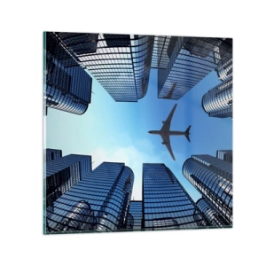 Glasbild - Bild auf glas - Der Blick aus der Glasschlucht - 70x70 cm