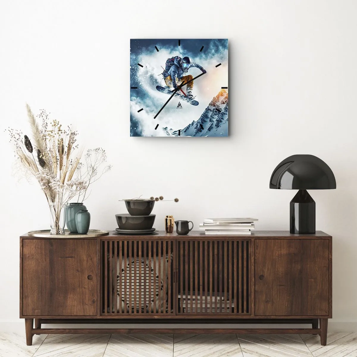 Wanduhr - Glasuhr - Extreme Emotionen - 30x30 cm