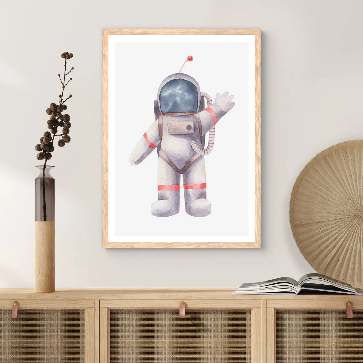 Poster in einem Rahmen aus heller Eiche - Bis dann! - 70x100 cm