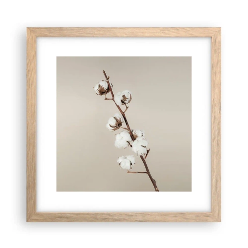 Poster in einem Rahmen aus heller Eiche - An der Quelle der Weichheit - 30x30 cm