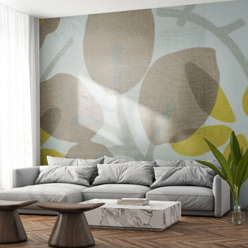 Fototapete Standard Eco - Komposition in voller Sonne - Boho, Blumen, Minimalismus - 400x280 cm