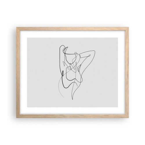 Poster in einem Rahmen aus heller Eiche - So, wie du wirklich bist ... - 50x40 cm