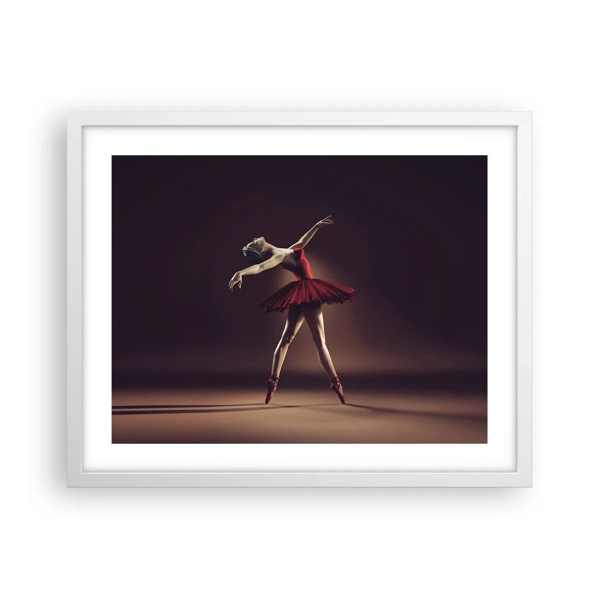 Poster in einem weißen Rahmen - Eine Primaballerina - 50x40 cm