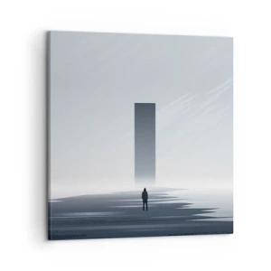 Bild auf Leinwand - Leinwandbild - Chance oder Bedrohung? - 60x60 cm