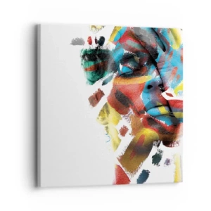 Bild auf Leinwand - Leinwandbild - Eine bunte Persönlichkeit - 30x30 cm