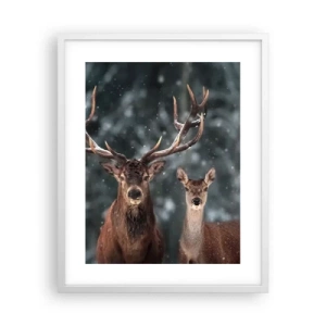 Poster in einem weißen Rahmen - Herr des Waldes mit seiner Frau - 40x50 cm