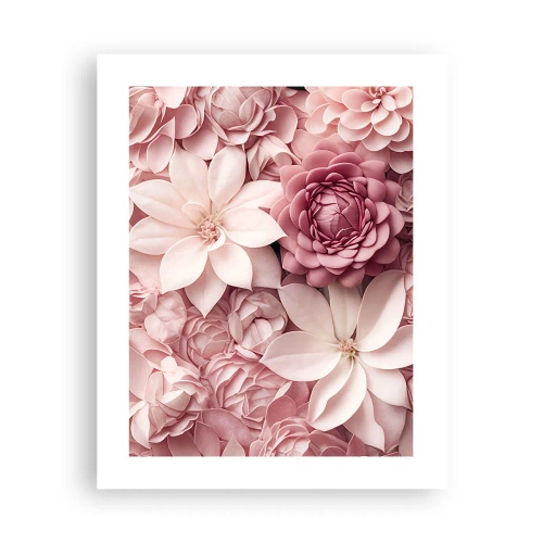 Poster - In rosa Blütenblättern - 40x50 cm