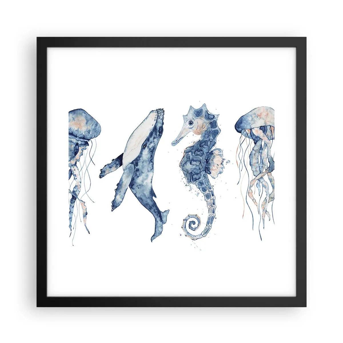 Poster in einem schwarzem Rahmen - Meereswunder - 40x40 cm