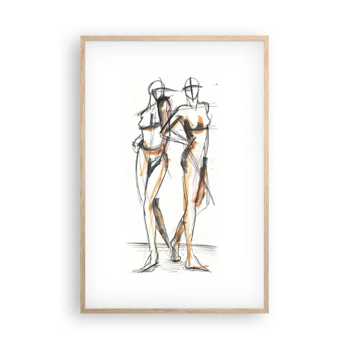 Poster in einem Rahmen aus heller Eiche - Studie der Gnade - 61x91 cm