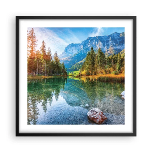 Poster in einem schwarzem Rahmen - Die Sanftheit des Herbstes - 50x50 cm