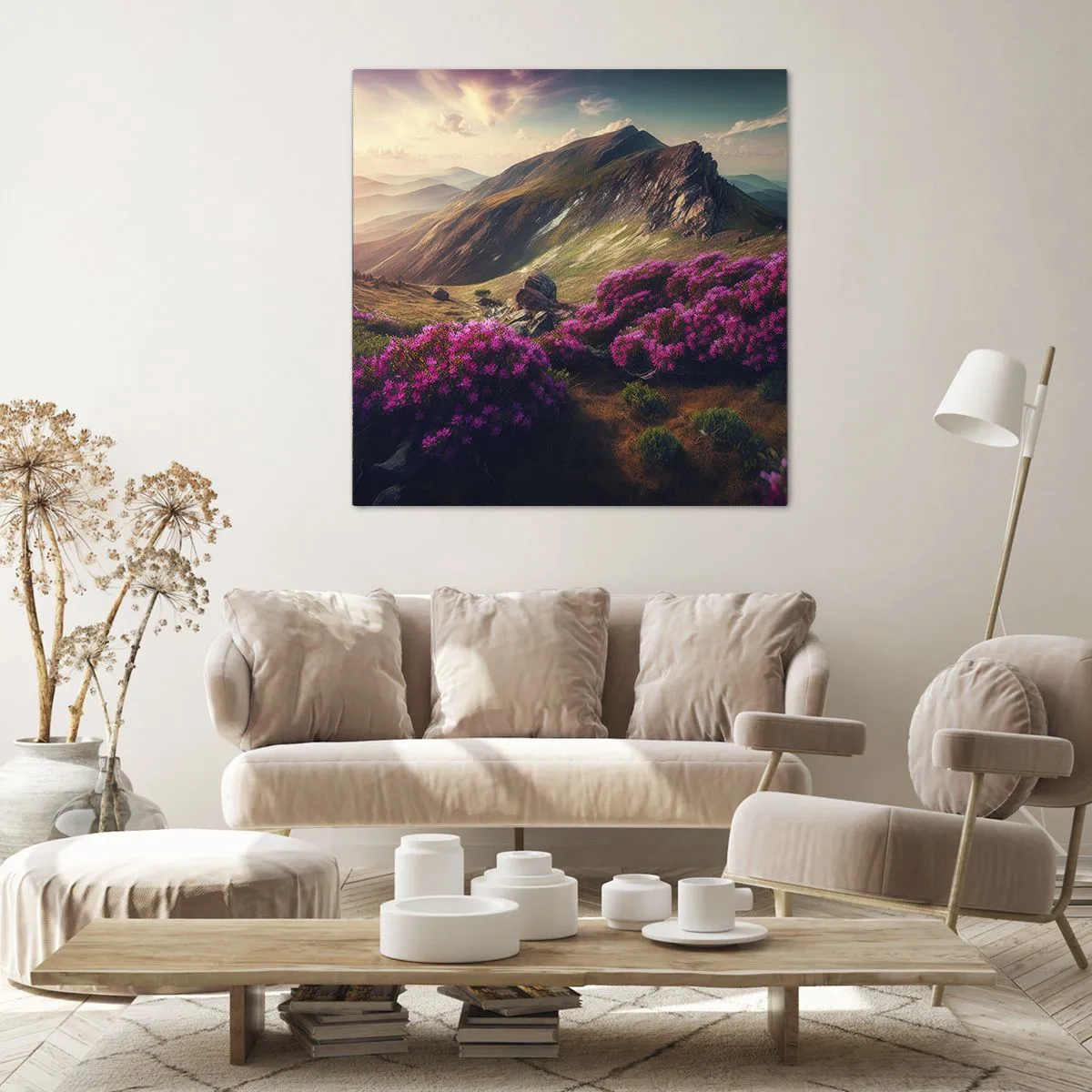 Bild auf Leinwand - Leinwandbild - Sommer in den Bergen - 50x50 cm