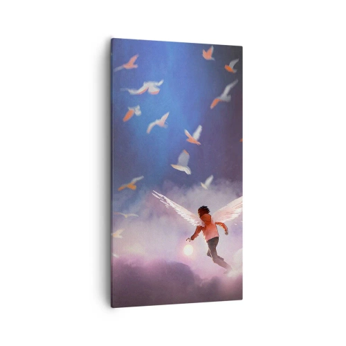 Bild auf Leinwand - Leinwandbild - Du brauchst Fantasie und Mut - 55x100 cm