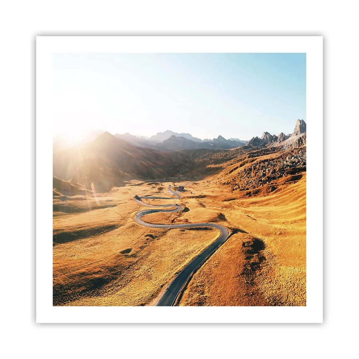 Poster - In einem goldenen Tal - 60x60 cm