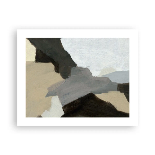 Poster - Abstraktion: Scheideweg des Graus - 50x40 cm