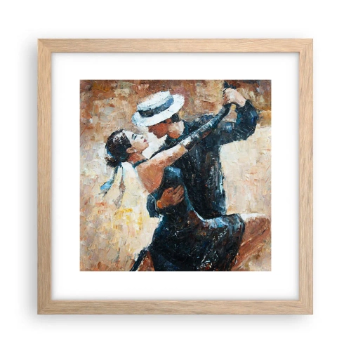 Poster in einem Rahmen aus heller Eiche - A la Rudolf Valentino - 30x30 cm