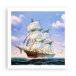 Poster - Mit Stolz mit dem Wind - 60x60 cm