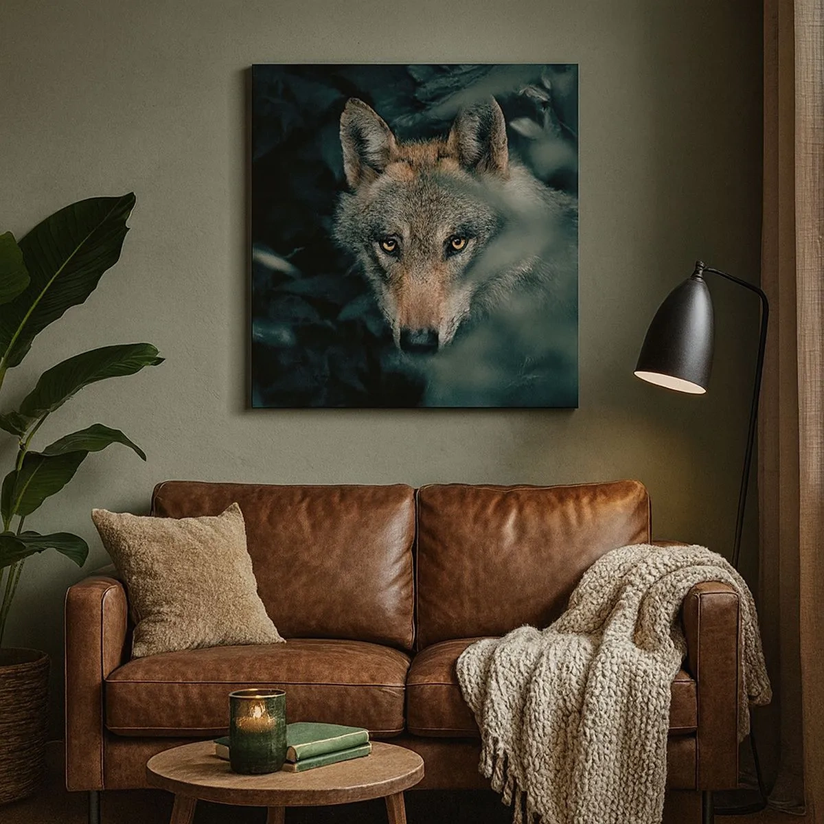 Bild auf Leinwand - Leinwandbild - Jäger - 30x30 cm