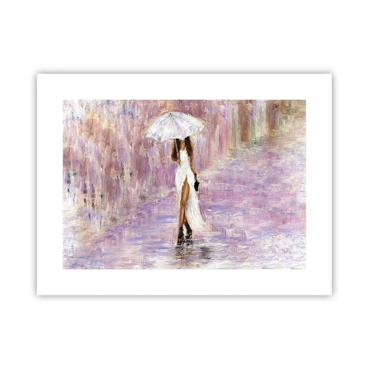 Poster - Im lila Regen - 40x30 cm