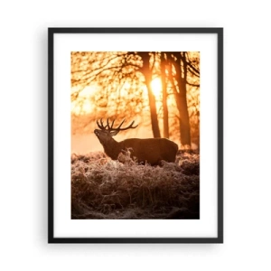 Poster in einem schwarzem Rahmen - Der Traum eines Jägers - 40x50 cm