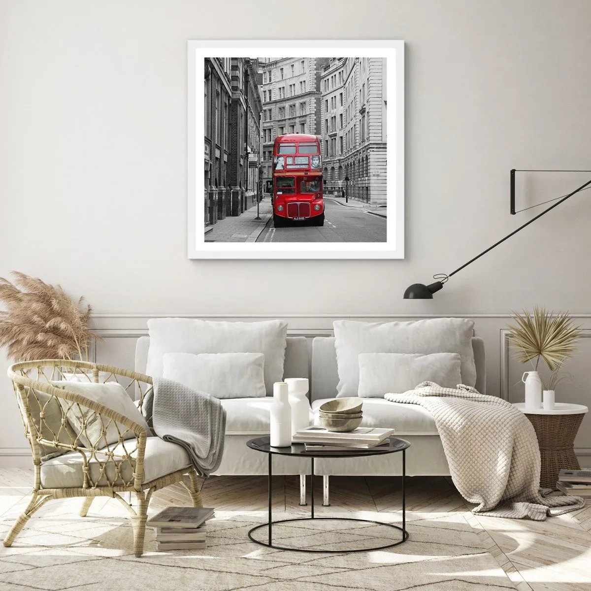 Poster in einem weißen Rahmen - Der Alltag muss nicht grau sein - 50x50 cm