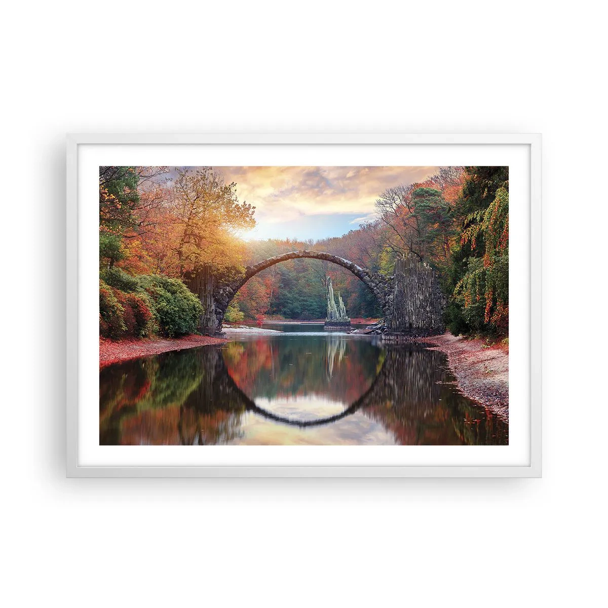 Poster in einem weißen Rahmen - Auf der anderen Seite des Spiegels - 70x50 cm