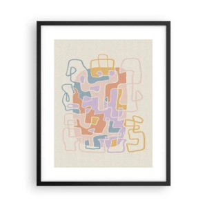 Poster in einem schwarzem Rahmen - Labyrinth – ein freudiges Abenteuer - 40x50 cm