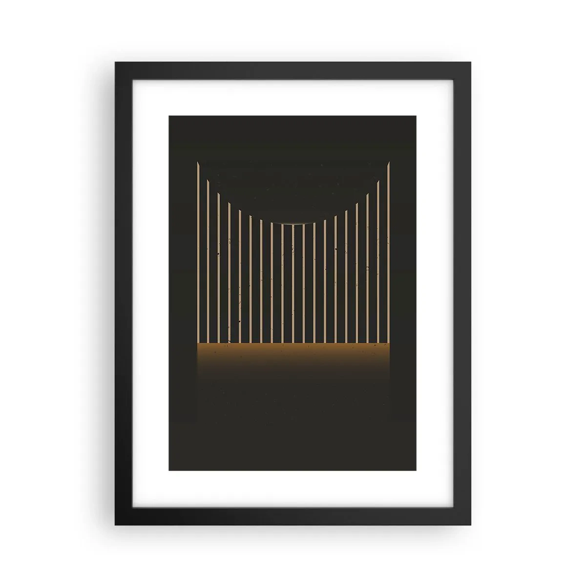 Poster in einem schwarzem Rahmen - Die Dunkelheit erkunden - 30x40 cm
