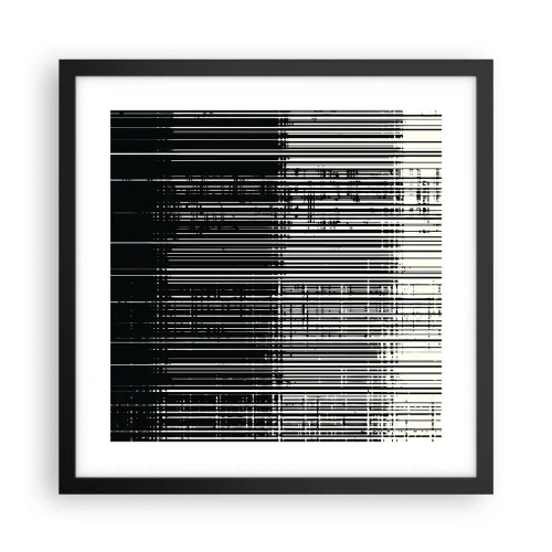 Poster in einem schwarzem Rahmen - Wellen und Vibrationen - 40x40 cm