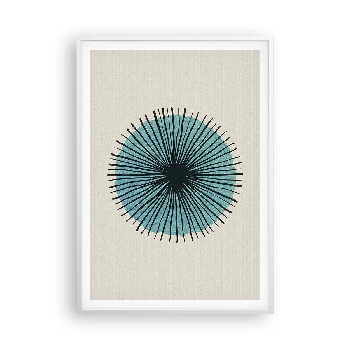 Poster in einem weißen Rahmen - Strahlend im Blau - 70x100 cm