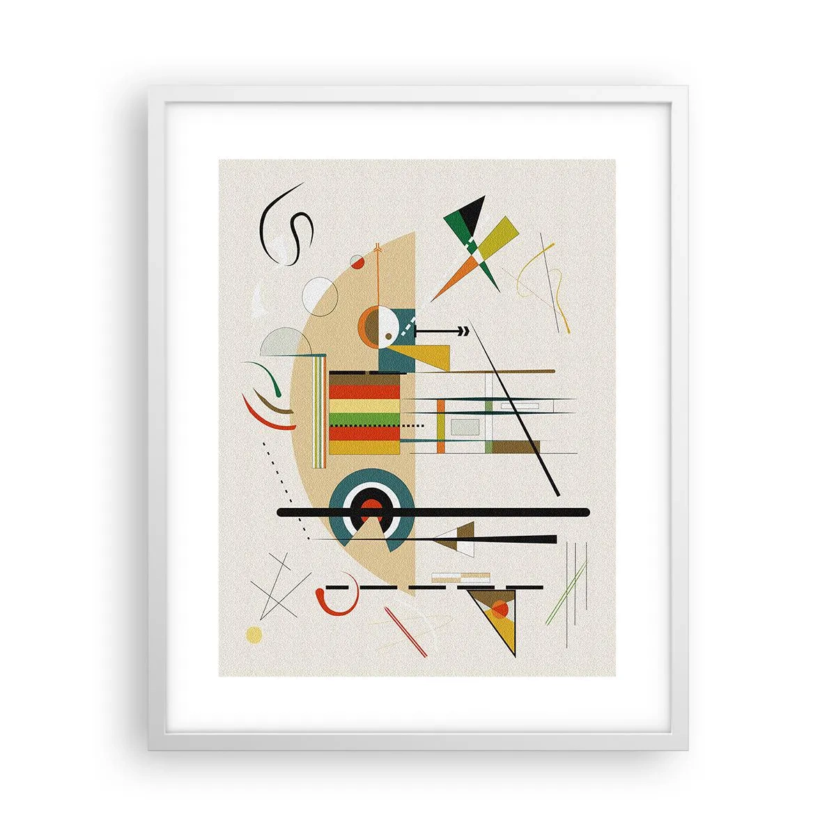 Poster in einem weißen Rahmen - Und die Welt lacht - 40x50 cm