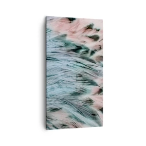 Bild auf Leinwand - Leinwandbild - Saphirrosa Daunen - 45x80 cm