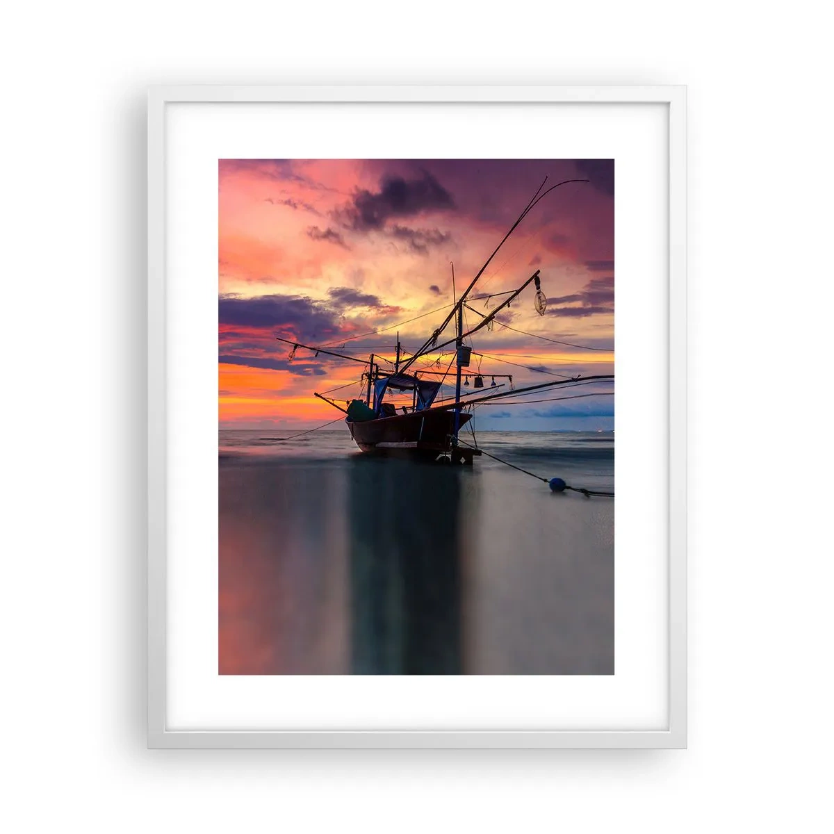 Poster in einem weißen Rahmen - Exotischer Abend - 40x50 cm