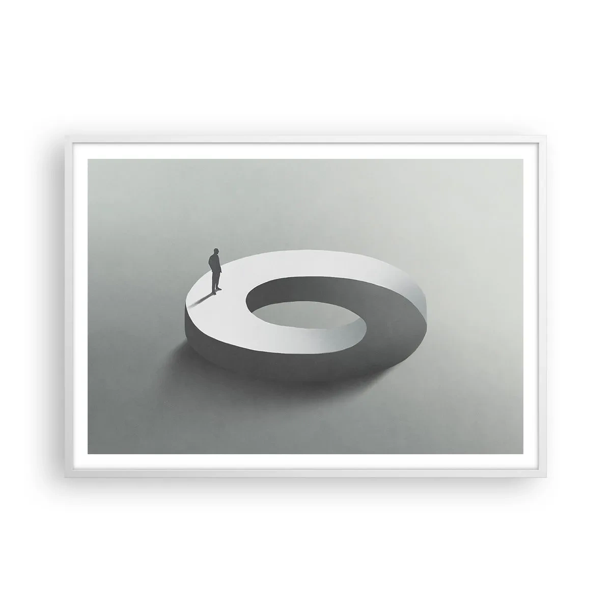 Poster in einem weißen Rahmen - Und wie soll man davon klug werden - 100x70 cm